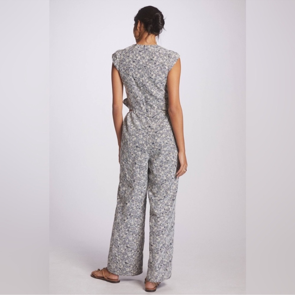Anthropologie Adelyn Rae Navy & white floral print jumper. - Picture 4 of 7